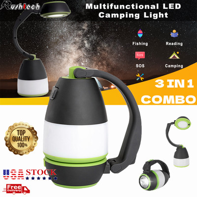 Portable Handheld Led Bright Camping Lantern Flashlights Rechargeable Waterproof