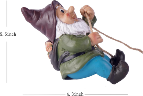 Climbing Gnomes for Outdoor, Gnome Statue Decorations for Yard Garden Lawn, Funn - Picture 6 of 6