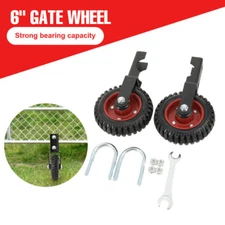 Heavy Duty 6" Rolling Gate Wheels Fence Gate Casters 2pcs for Farm Chain Link