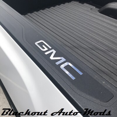 Chrome Tone Bed Rail Letter Inserts For 2019-2026 GMC Sierra 1500