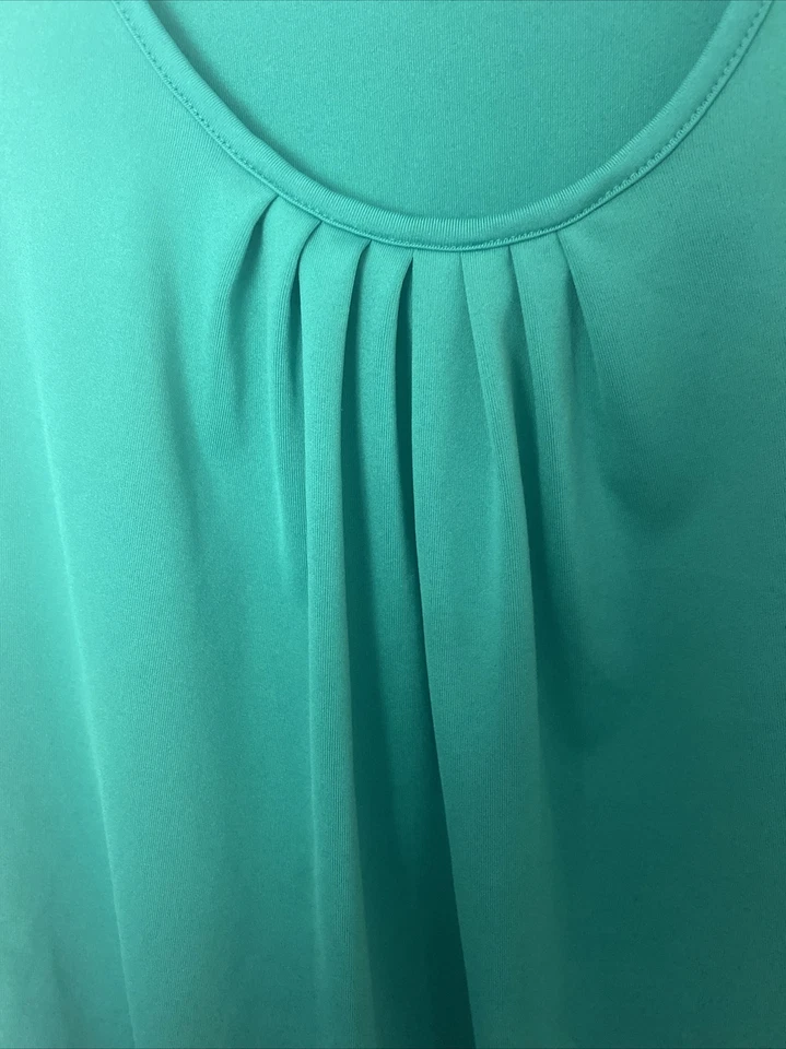 TB13643- MAGGIE BARNES Women Stretch Comfy Polyester Tank Top Green 3X 26/28W - Image 3 of 4