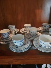 Royal Copenhagen Denmark Coffee cup with saucers