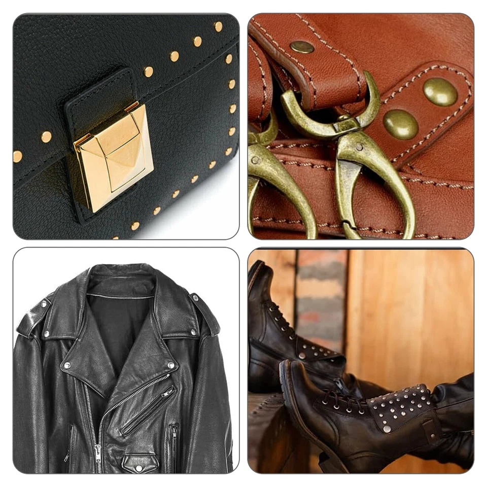 240 Set Leather Rivet Kit Double Cap Metal Studs for DIY Craft Hardware Supplies - Image 4 of 4