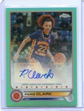 2022 Topps Chrome McDonald's PARIS CLARK #CA-PC AQUA REFRACTOR AUTO #9/99