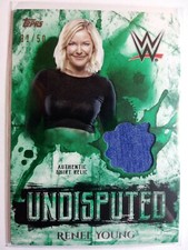 WWE Renee Young 2018 Topps Undisputed Green Shirt Relic Card SN 31 of 50
