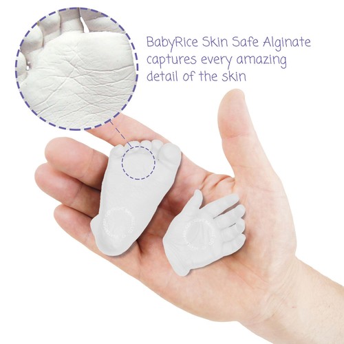Newborn Baby Gift 3D Plaster Casting Cast Kit hand foot prints Gold Keepsake Set - Picture 4 of 12