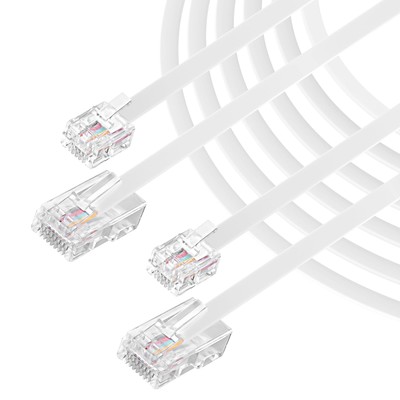RJ11 to RJ45 Phone Cable RJ11 Phone to RJ45 Ethernet Modem Data Telephone Bro...