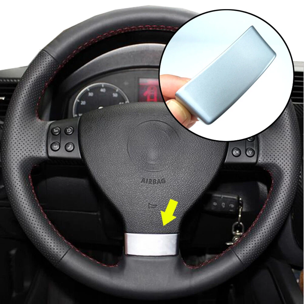 Chrome Steering Wheel Emblem Cover Insert For VW Jetta Golf MK5 B6