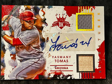 2016 Panini PLATINUM DUAL PATCH / BAT AUTO DIAMOND KING Yasmany Tomas 03/10