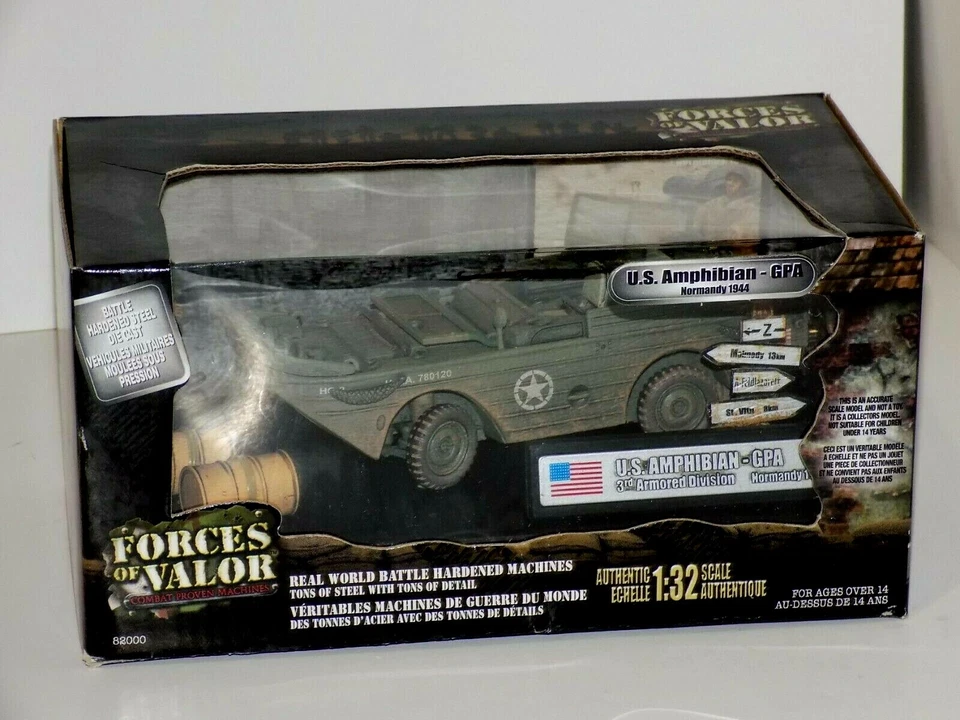 US JEEP AMPHIBIAN-GPA, NORMANDY 1944  82004 FORCES OF VALOR 1/32 - Image 2 of 3