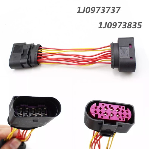 For Audi 1J0973737 1J0973835 Xenon Headlight 10-14 Pin Plug Adapter Connector - Picture 2 of 6