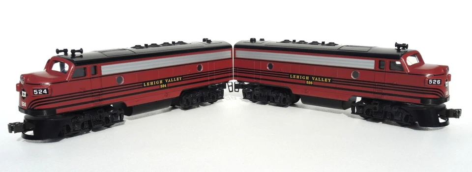 NICE Williams set of two F-series 0-gauge AA train locomotives LEHIGH VALLEY - Image 3 of 4