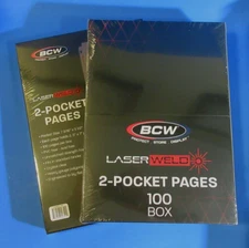 200 BCW LASERWELD 2-POCKET ALBUM PAGES FOR COVERS, PHOTOS, ETC. ARCHIVAL SAFE