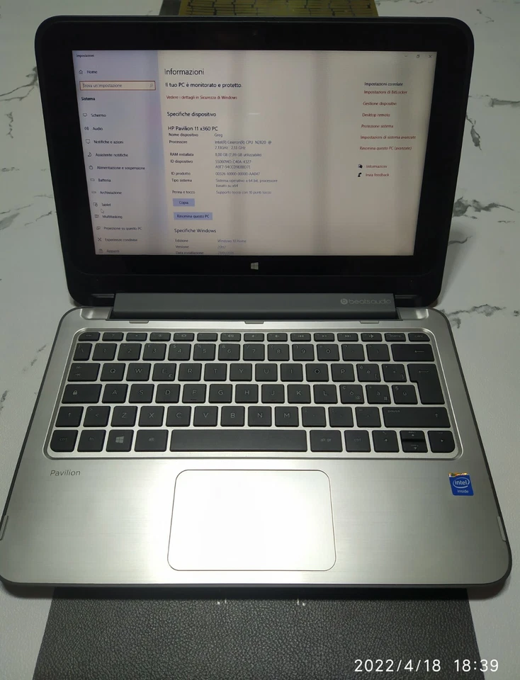 Notebook HP TouchSmart Pavilion 11-n000el x360 - Immagine 4 di 4