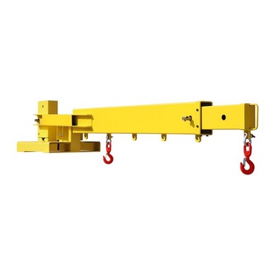 Forklift Jib Boom Crane 6000lbs/3T Adjustable Forklift Mobile Crane w/2 Hooks