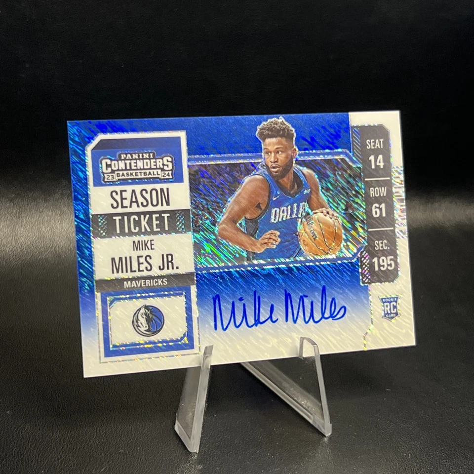 2023 Mike Miles Jr ROOKIE AUTO #/21 Panini Contenders Blue Shimmer FOTL 🔥 - Image 2 of 4