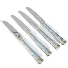 Lenox China FEDERAL Gold Flatware Dinner Knife (4) Stainless 18/10 9 1/4"