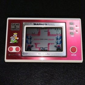 Game & Watch Mario's Cement Factory Widescreen Nintendo Rare Vintage Used Japan