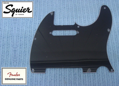 Fender Squier Tele PICKGUARD BLACK 3-PLY Telecaster Affinity w/ MOUNTING SCREWS