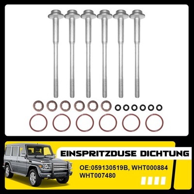 6x Dichtring Düsenhalter CR Einspritzdüse Schrauben für AUDI VW 3.0 TDI PORSCHE