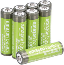 Amazon Basics AA High-Capacity Rechargeable Batteries, Pre-Charged - Pack of 8 10.89 per battery