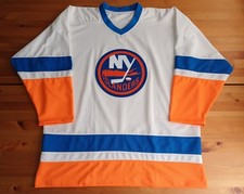 XXL Pro Cut (CCM 56/60 adi.)  1977-78 Season Vintage Home White Islanders Jersey