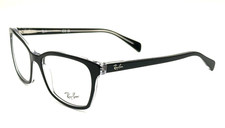 New RAY-BAN Rx-able Eyeglasses Frames RB 5362 2034 54-17 Black on Clear Frames
