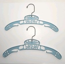 2 Set Baby World Co Blue Carousel Plastic Child's Hanger - 1950's Vtg New York- 