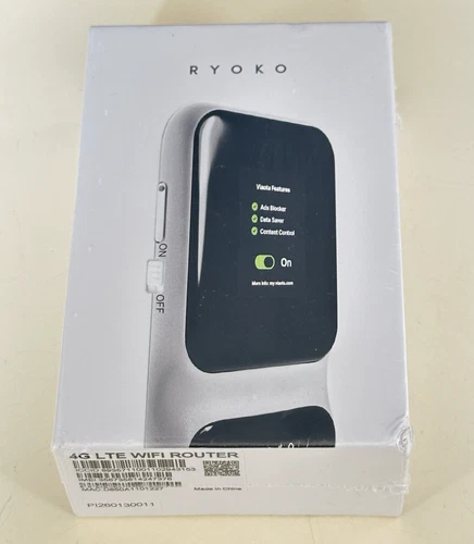 New Ryoko 4G LTE WiFi Hotspot Router Black BRAND NEW SEALED - product listing photo