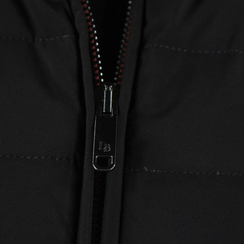 Chaleco acolchado de poliéster Luciano Barbera nuevo con etiquetas talla 48 (S EE. UU.) en negro liso Foto 2 de 4