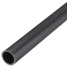 PVC Rigid Round Pipe 16mm ID 20mm OD 500mm Dark Grey High Impact