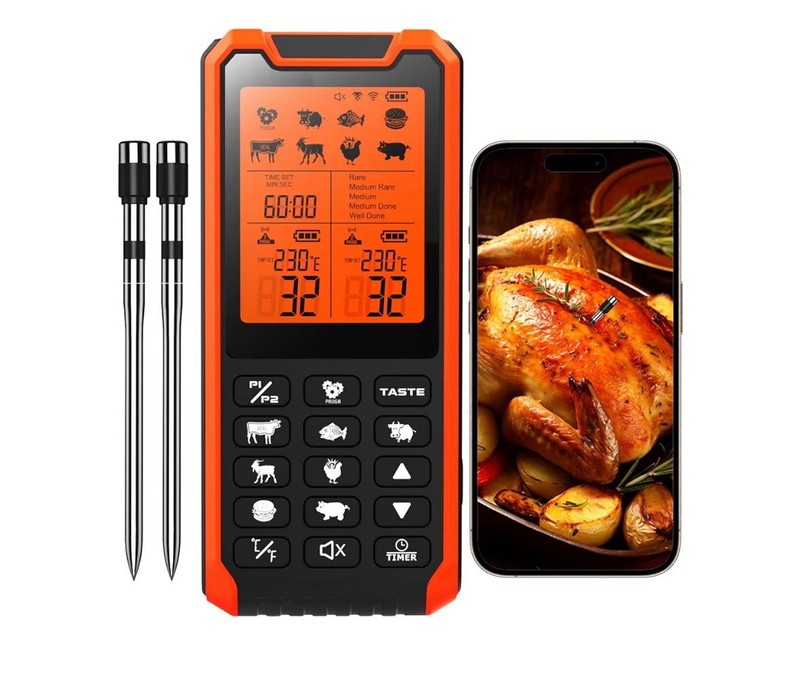 HOPEPOP Bluetooth Wireless Meat Thermometer Digital - NIST Certified Accuracy,