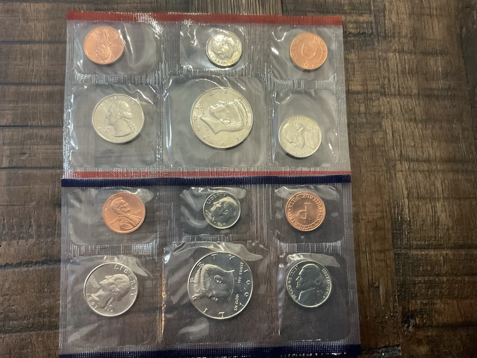 1991 United States Mint Uncirculated 10 Coin Set P & D  W/ COA Original Envelope - Image 2 of 3