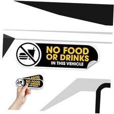 No Food or Drinks in this Vehicle  2 Self Adhesive No Food or Drink Large