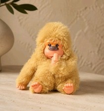 Vintage Russ Berrie Baby Gonga Plush 6" Gorilla Thumb Sucking Rubber Face