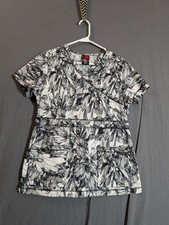 Ecko Red Women's Medium Black  White Scrub Shirt Top