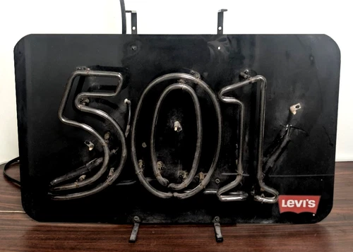 VINTAGE LEVI STRAUSS 501 NEON DISPLAY SIGN