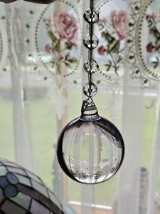 Lot Of 10 Beautiful Vintage Faceted Cut Crystal Glass Prisms, Sphere, & Chain