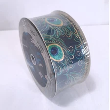 Member's Mark Premium Peacock Feather Wired Ribbon 25" x 50 yds Holiday Gift