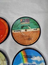 Set 6 Sottobicchieri In Vinile Dr.JIEER Con Stampa CD Retro - Decorativi E Antiscivolo