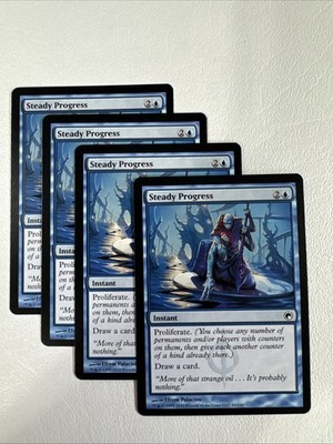 X4 Steady Progress NM/MINT Scars of Mirrodin Regular 45/249 Common MTG