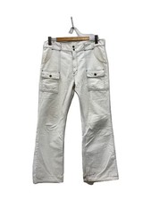 Levi's 60s 70s Button Back 33 BIG E Straight Pants Cotton WHT Solid