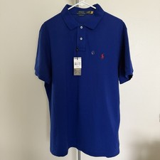 Polo Ralph Lauren Custom Slim Fit Blue Polo Shirt XL Men's 100 Cotton Logo