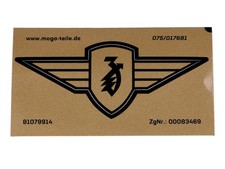 Aufkleber Schutzblech Fl&uuml;gel Logo f&uuml;r Z&uuml;ndapp Bergsteiger, Automatic Mofa 442, 4