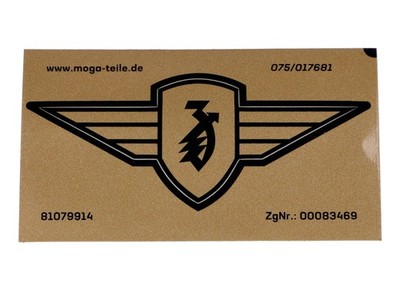 Aufkleber Schutzblech Flügel Logo für Zündapp Bergsteiger, Automatic Mofa 442, 4