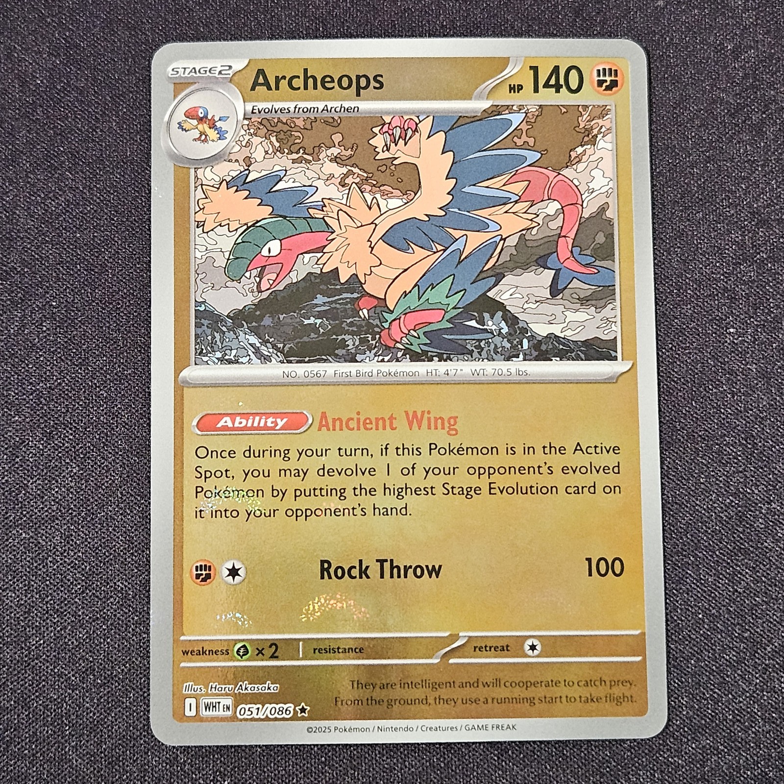 Archeops (Poke Ball Pattern) - Rare - SV: White Flare #051/086 - NM