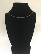 New Women's 12 Karat Gold Filled 1MM Vintage Chain Necklace 18 Inch Fine Jewelry