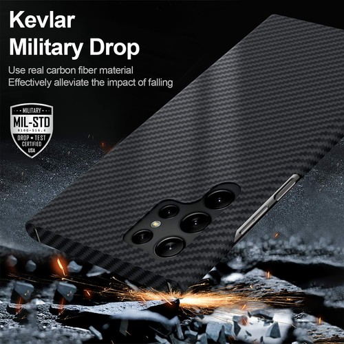 100% Aramid Carbon Faser Hülle Slim Case für Samsung Galaxy S23 Ultra/S23+/S23 - Picture 43 of 130