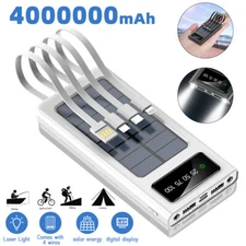2025 Super 4000000mAh USB Portable Charger Solar Power Bank for Cell Phone Gift
