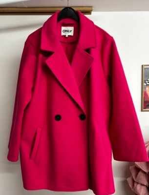 Damen  Halblang Mantel Gr. XL Magenta